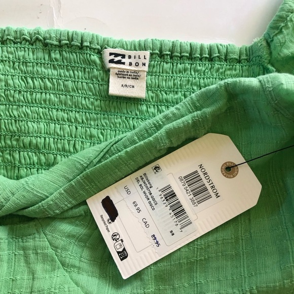 Billabong Del Sol Puff Sleeve Textured Smocked Mini Dress Size S - Picture 10 of 15